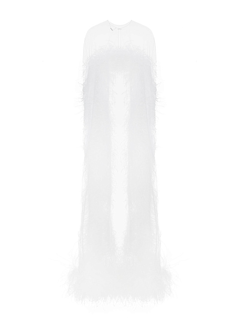 White Boa Trimmed Cape, 1