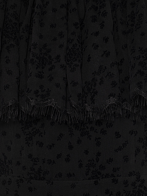 Black Floral Chiffon Midi Dress, 3 Black Floral Chiffon Midi Dress, 3