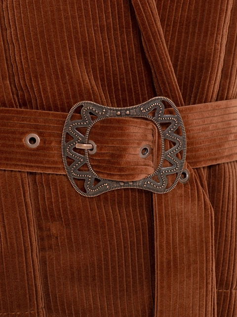 Brown Belted Velvet Jacket, 3 Brown Belted Velvet Jacket, 3