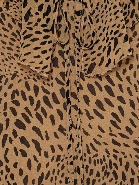 Brown Leopard Chiffon Blouse, 5 Brown Leopard Chiffon Blouse, 5