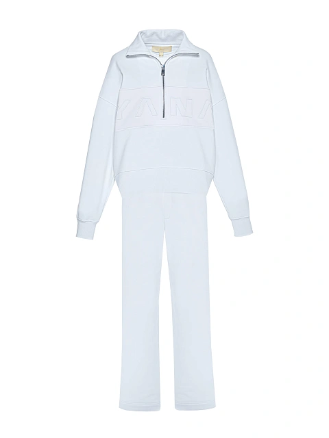 White YANA Embroidery Cotton Tracksuit, 1 White YANA Embroidery Cotton Tracksuit, 1