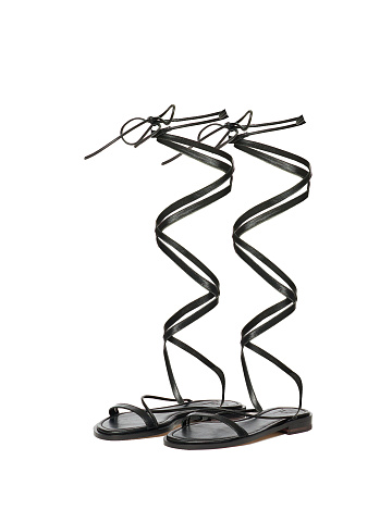 Brown Suede Gladiator Sandals, 1