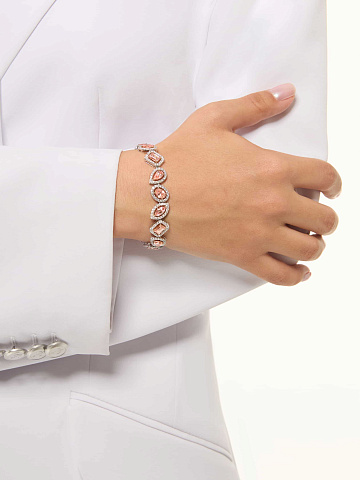 White gold bracelet with pink LG diamonds, 2