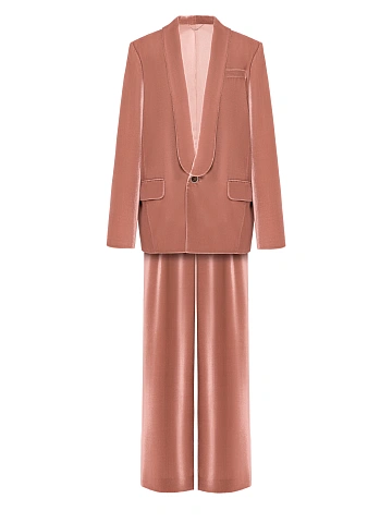 Pink Velvet Pant Suit, 1