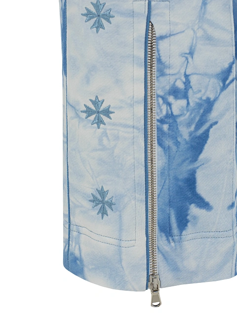 Light Blue Embroidered Tie-dye Cotton Tracksuit, 7 Light Blue Embroidered Tie-dye Cotton Tracksuit, 7