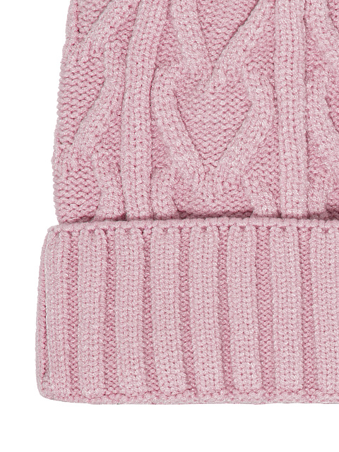 Pink cable-knit beanie, 2 Pink cable-knit beanie, 2