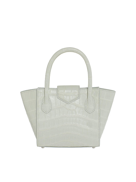 White crocodile leather bag, 3 White crocodile leather bag, 3