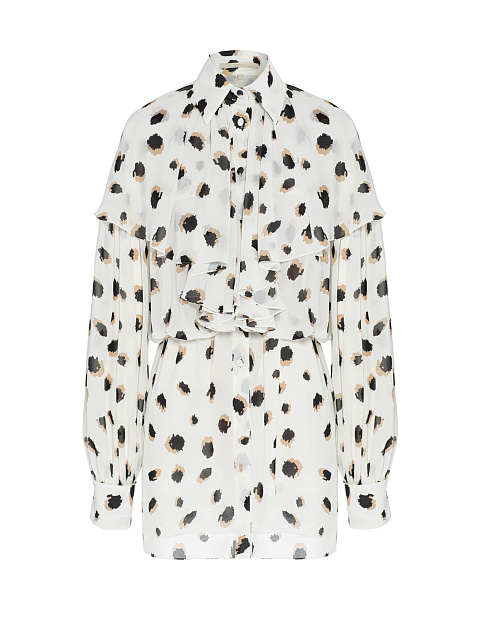 Printed chiffon mini dress, 1