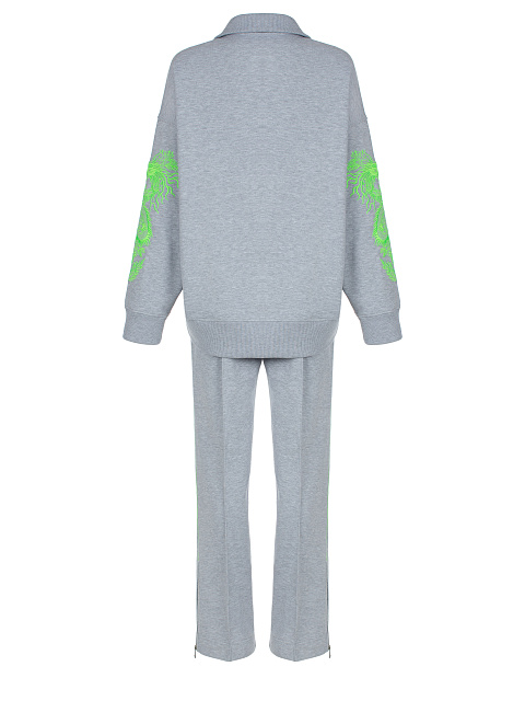 Embroidered Grey Jersey Suit, 2 Embroidered Grey Jersey Suit, 2
