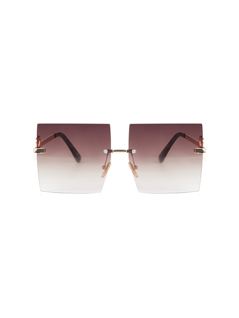 Brown Gradient Square Sunglasses, 2