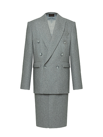 Grey two-piece suit, 1