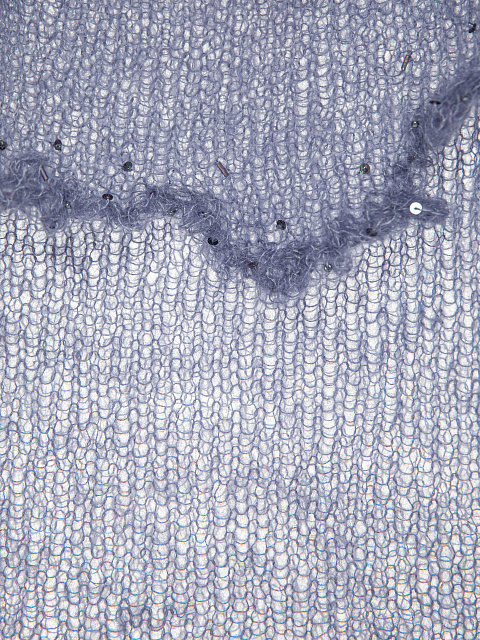 Blue Off Shoulder Mohair Sweater, 3 Blue Off Shoulder Mohair Sweater, 3
