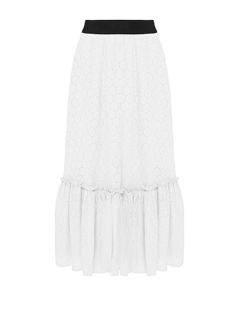 White Cotton Lace Midi Skirt, 1 White Cotton Lace Midi Skirt, 1