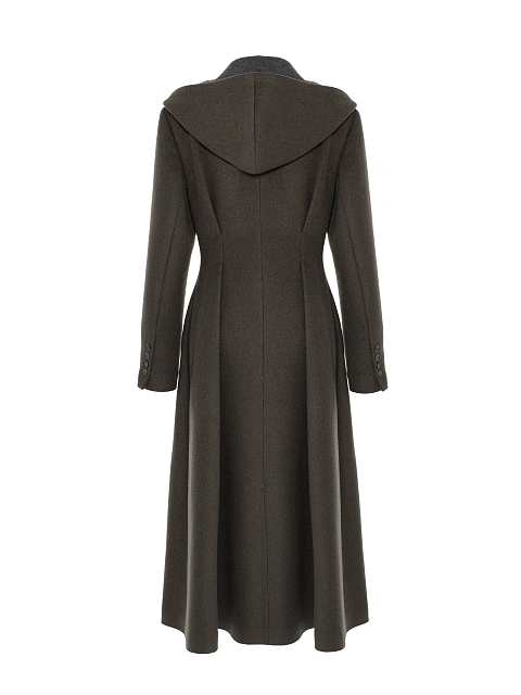 Gray Single Breasted Coat With Hood, 6 Gray Single Breasted Coat With Hood, 6
