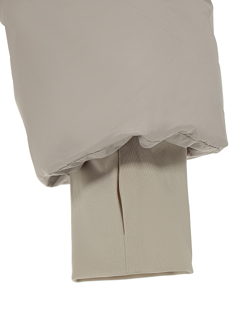 Taupe Unisex Hooded Puffer Jacket, 7