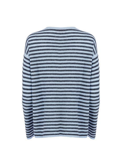 Dark grey striped cashmere pullover , 2 Dark grey striped cashmere pullover , 2