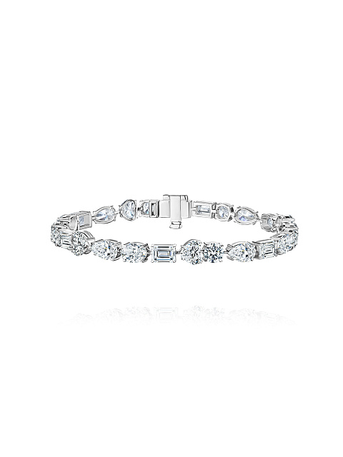 White gold bracelet with LG diamonds, 1