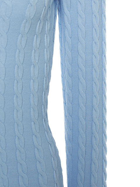 Blue knitted mini dress with open back, 3 Blue knitted mini dress with open back, 3