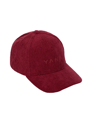 Burgundy corduroy cap with Yana embroidery, 1