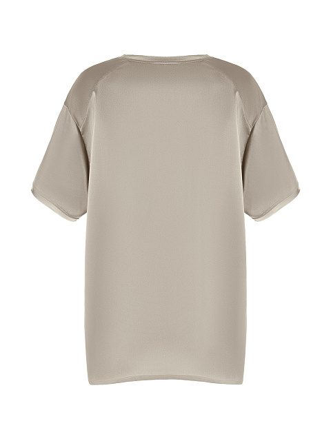 Beige silk T-shirt, 2