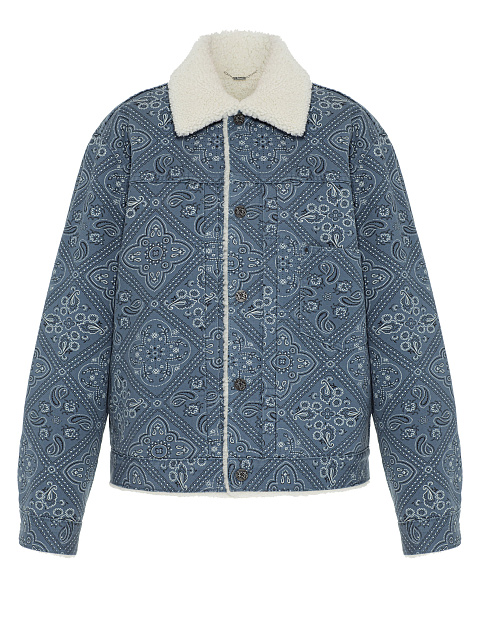 Blue Paisley Denim Jacket, 1