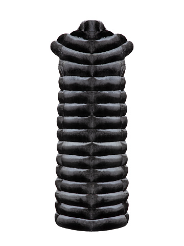 Long Chinchilla Fur Vest, 2