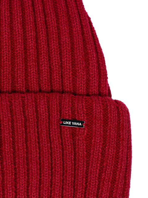 Red Ribbed Beanie Hat, 3 Red Ribbed Beanie Hat, 3