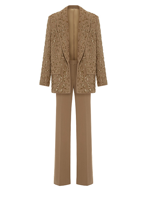 Brown Sequins Pant Suit, 2 Brown Sequins Pant Suit, 2