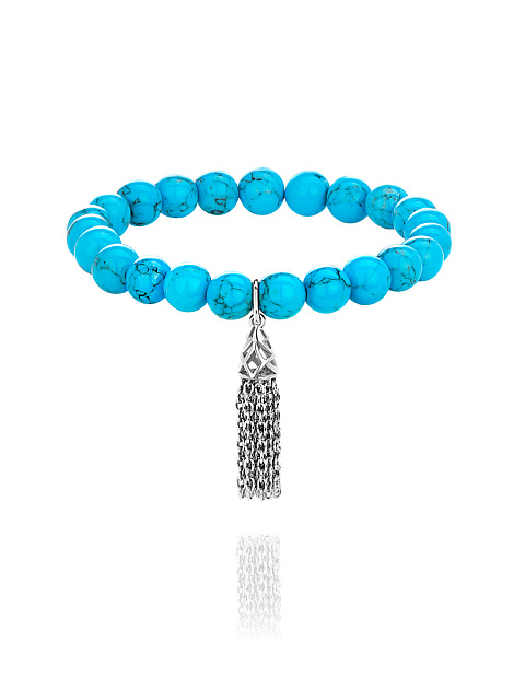 Silver Tassel & Turquoise Bracelet, 1