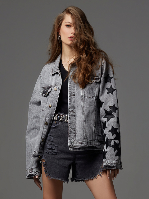 Dark Grey Distressed Mini Shorts, 8