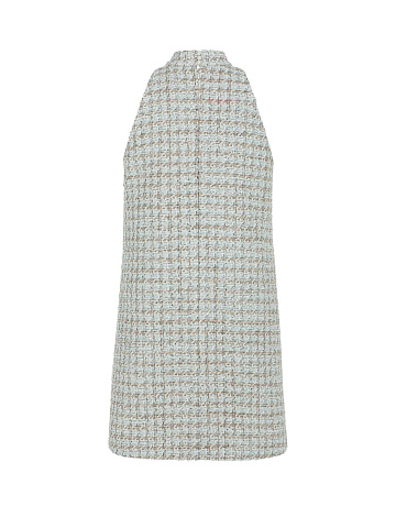 Mint Beige Tweed Mini Dress, 2