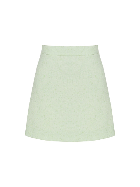 Light Green Two-piece Suit With Jacket And Mini Skirt, 5