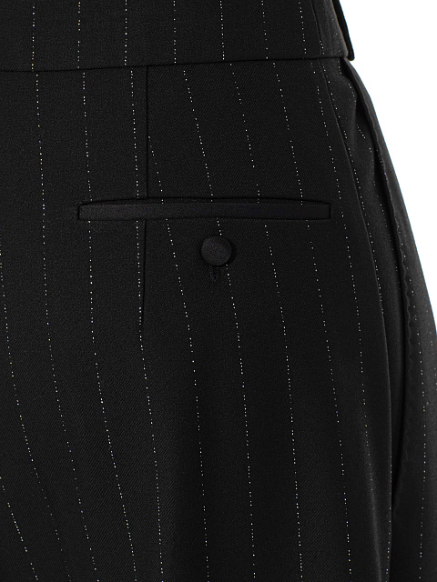 Black striped suiting trousers, 5