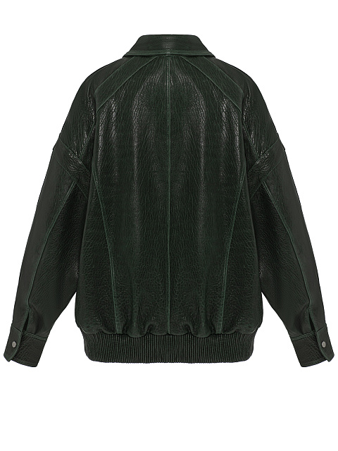 Green leather jacket, 3
