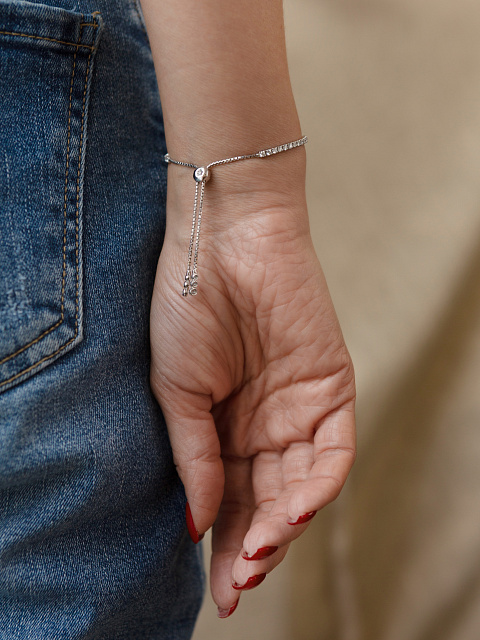 Round Diamond & White Gold Bracelet, 3