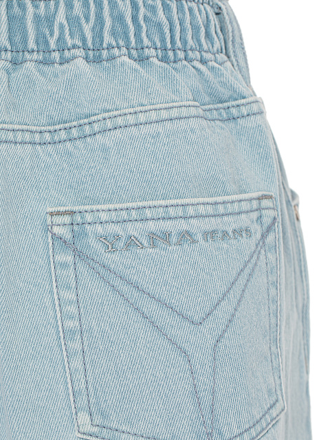 Light Blue Ripped Wide Leg Jeans, 5