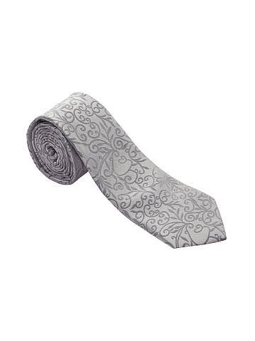 Grey Floral Pattern Tie, 2