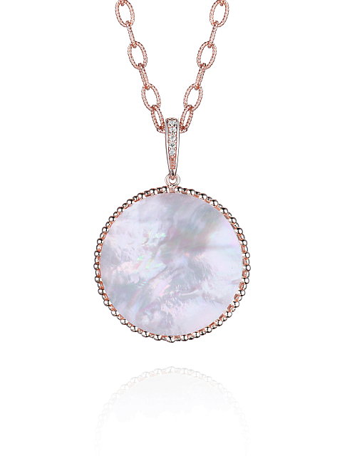 Gold-plated silver pendant with mother-of-pearl, 1