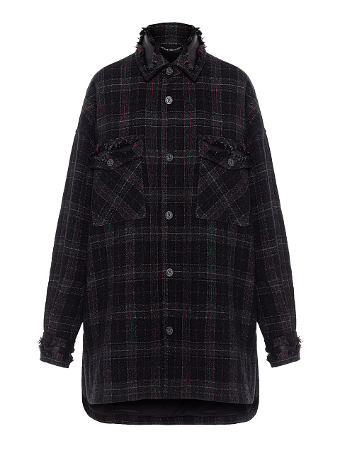 Oversized Black Checked Shirt, 1 Oversized Black Checked Shirt, 1