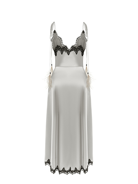 Midi dress with lace, 2