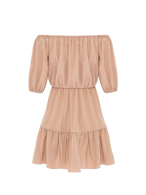 Powder pink off-the-shoulder mini dress, 2 Powder pink off-the-shoulder mini dress, 2
