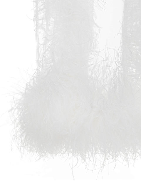 White Boa Trimmed Cape, 3