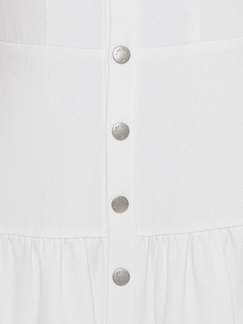 White denim midi dress, 3 White denim midi dress, 3