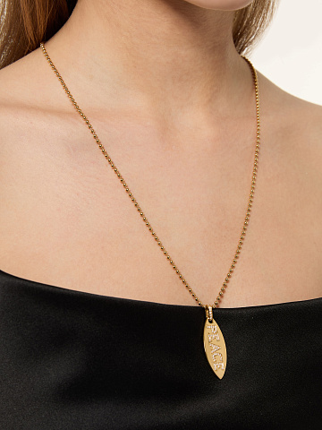 “Peace” yellow gold pendant necklace, 2