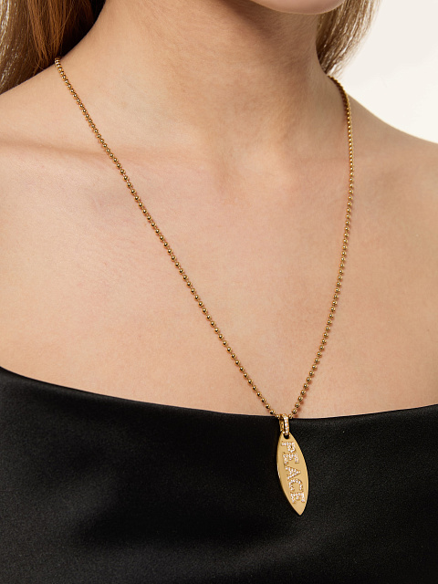 “Peace” yellow gold pendant necklace, 2