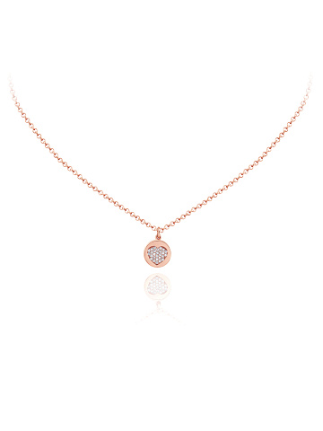 Rose Silver & Cubic Zirkonia Necklace, 1