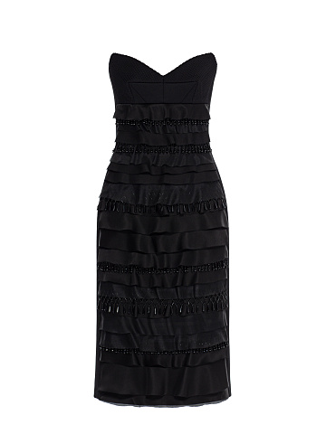 Black midi dress, 1