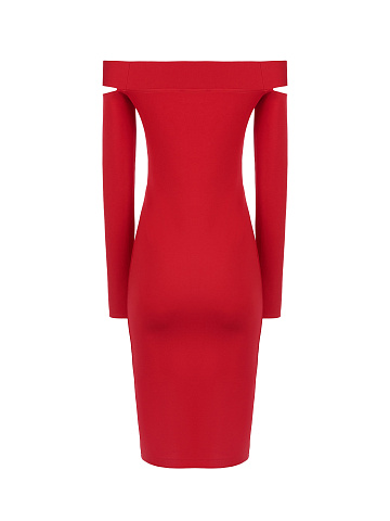 Red Jersey Midi Dress, 2