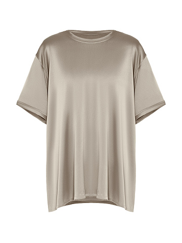 Beige silk T-shirt, 1