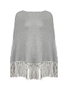 Серое пончо из кашемира